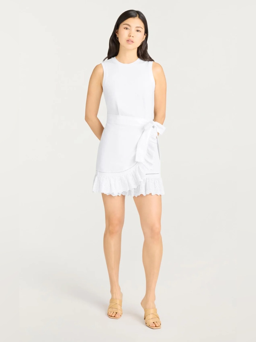 NWT Cinq à Sept White Mazie Eyelet Mahlia Mini Dress XL